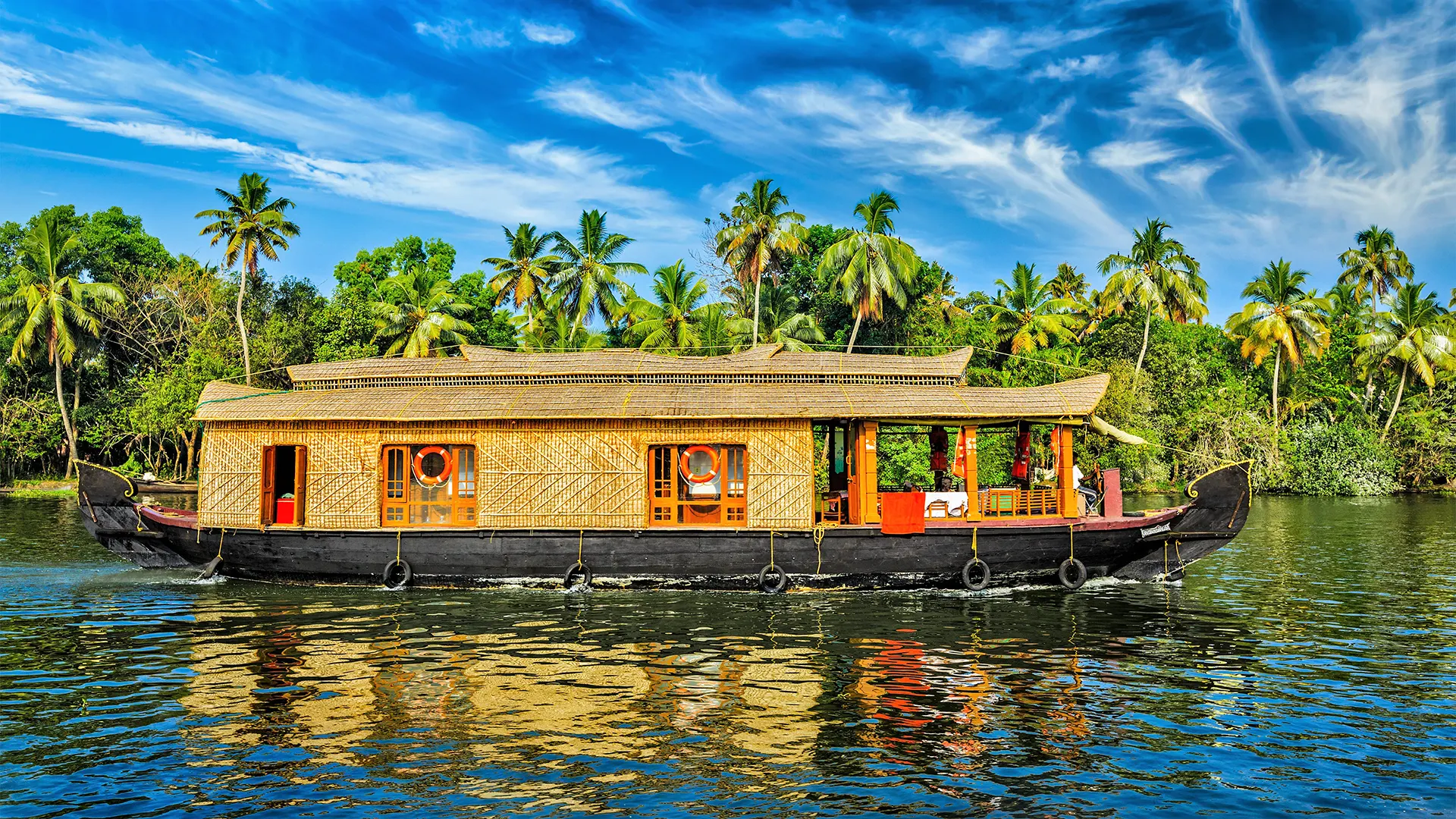 Traditional Houseboat on the Backwaters