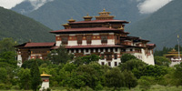 Side View of Punakha Dzong - 