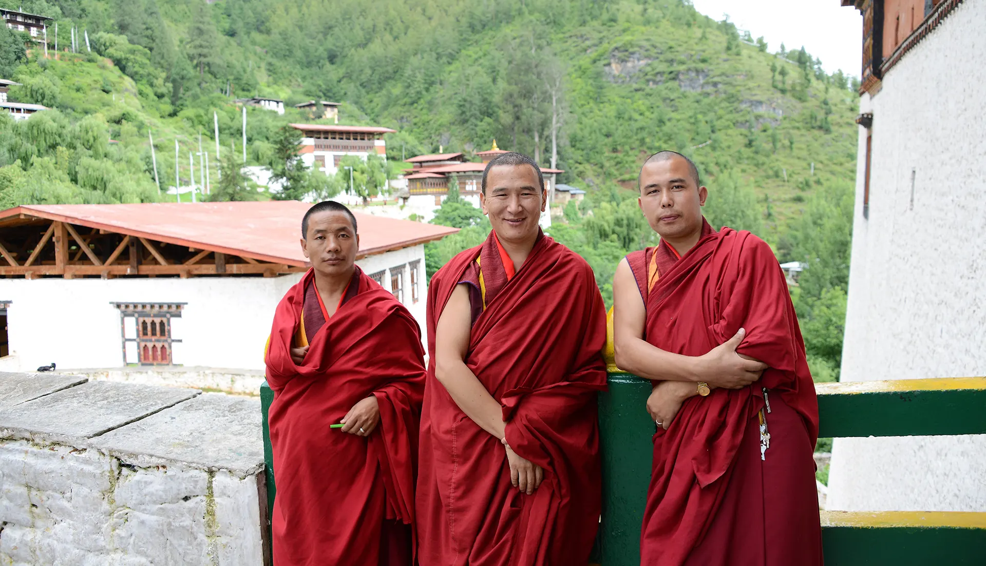 Monks at Rinpung Dzong
