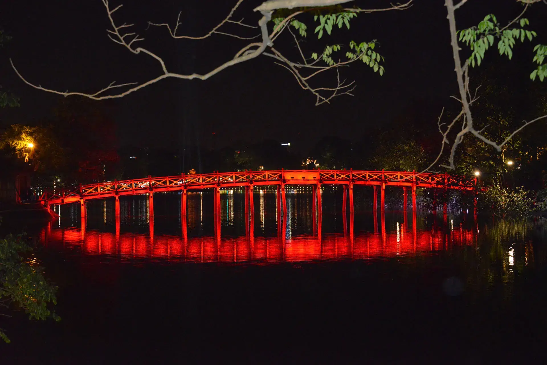 Hoan Kiem Lake Bridge to Ngoc Sun Temple