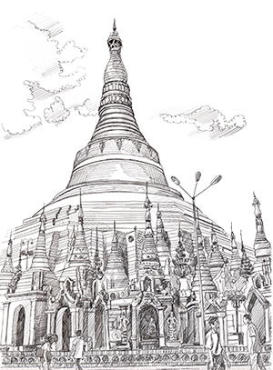 Shwedagon Pagoda, Myanmar